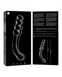 NEBULA SERIES BY IBIZA - MODELLO 14 DILDO IN VETRO BOROSILICATO ROSA 18.5 CM -O- 3 CM