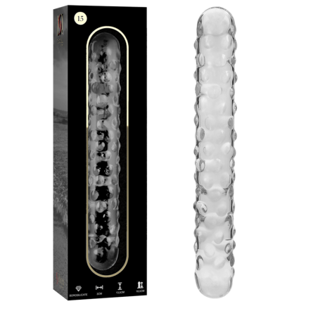 NEBULA SERIES BY IBIZA - MODELLO 15 DILDO IN VETRO BOROSILICATO ROSA 18.5 CM -O- 3 CM