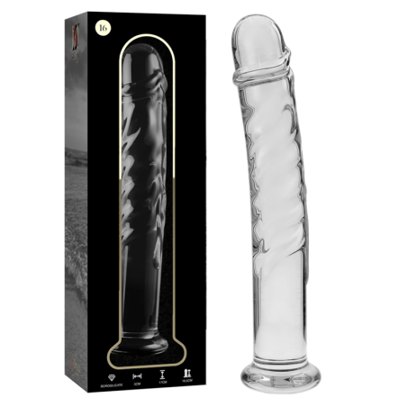 NEBULA SERIES BY IBIZA - MODELLO 16 DILDO IN VETRO BOROSILICATO ROSA 18.5 CM -O- 3 CM