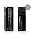 NEBULA SERIES BY IBIZA - MODELLO 16 DILDO IN VETRO BOROSILICATO ROSA 18.5 CM -O- 3 CM