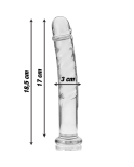 NEBULA SERIES BY IBIZA - MODELLO 16 DILDO IN VETRO BOROSILICATO ROSA 18.5 CM -O- 3 CM