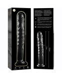 NEBULA SERIES BY IBIZA - MODELLO 16 DILDO IN VETRO BOROSILICATO ROSA 18.5 CM -O- 3 CM