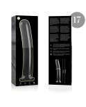 NEBULA SERIES BY IBIZA - MODELLO 17 DILDO IN VETRO BOROSILICATO ROSA 18.5 CM -O- 3 CM