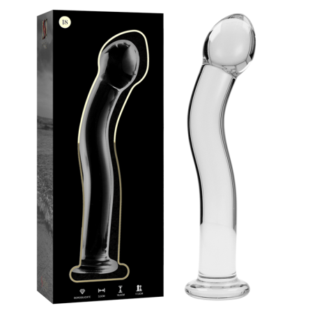 NEBULA SERIES BY IBIZA - MODELLO 18 DILDO IN VETRO BOROSILICATO ROSA 18.5 CM -O- 3.5 CM