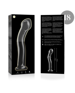 NEBULA SERIES BY IBIZA - MODELLO 18 DILDO IN VETRO BOROSILICATO ROSA 18.5 CM -O- 3.5 CM