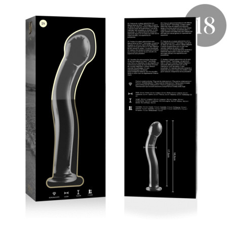 NEBULA SERIES BY IBIZA - MODELLO 18 DILDO IN VETRO BOROSILICATO ROSA 18.5 CM -O- 3.5 CM