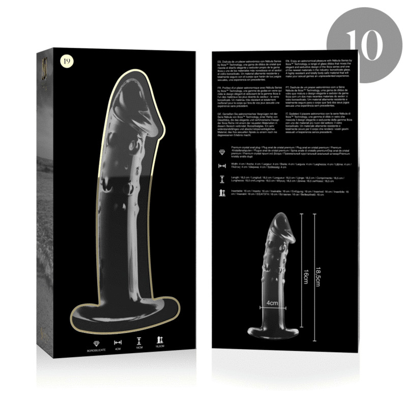 NEBULA SERIES BY IBIZA - MODELLO 19 DILDO IN VETRO BOROSILICATO ROSA 18.5 CM -O- 4 CM