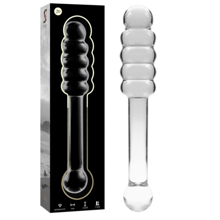 NEBULA SERIES BY IBIZA - MODELLO 20 DILDO IN VETRO BOROSILICATO ROSA 20.5 CM -O- 3 CM