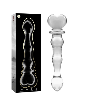 NEBULA SERIES BY IBIZA - MODELLO 21 DILDO IN VETRO BOROSILICATO ROSA 20.5 CM -O- 3.5 CM