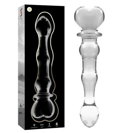 NEBULA SERIES BY IBIZA - MODELLO 21 DILDO IN VETRO BOROSILICATO ROSA 20.5 CM -O- 3.5 CM