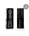 NEBULA SERIES BY IBIZA - MODELLO 21 DILDO IN VETRO BOROSILICATO ROSA 20.5 CM -O- 3.5 CM