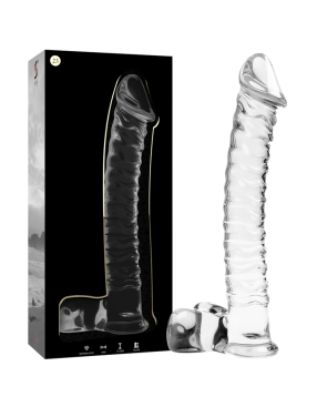 NEBULA SERIES BY IBIZA - MODELLO 23 DILDO IN VETRO BOROSILICATO ROSA 21.5 CM -O- 4 CM