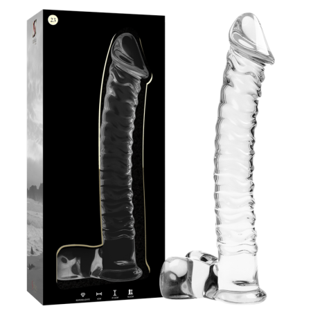 NEBULA SERIES BY IBIZA - MODELLO 23 DILDO IN VETRO BOROSILICATO ROSA 21.5 CM -O- 4 CM