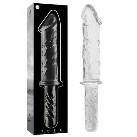 NEBULA SERIES BY IBIZA - MODELLO 24 DILDO IN VETRO BOROSILICATO ROSA 28.5 CM -O- 5 CM