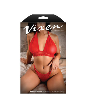 Set di Lingerie Fantasy Lingerie Rosso (Taglia unica)