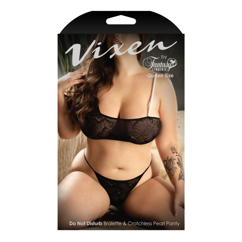 Set di Lingerie Fantasy Lingerie Nero (Queen size)