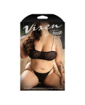 Set di Lingerie Fantasy Lingerie Nero (Queen size)