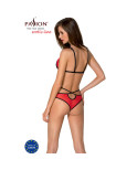 PASSION - SET PEONIA LINEA EROTICA ROSSO L/XL