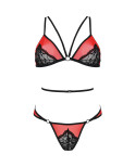 PASSION - SET PEONIA LINEA EROTICA ROSSO L/XL