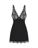 OBSESSIVE - BABYDOLL E PERIZOMA LUVAE NERO XS/S