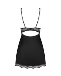 OBSESSIVE - BABYDOLL E PERIZOMA LUVAE NERO XS/S