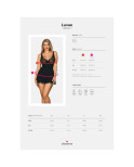 OBSESSIVE - BABYDOLL E PERIZOMA LUVAE NERO XS/S