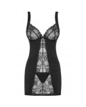 OBSESSIVE - CHEMISE HEARTINE E TANGA NERO L/XL