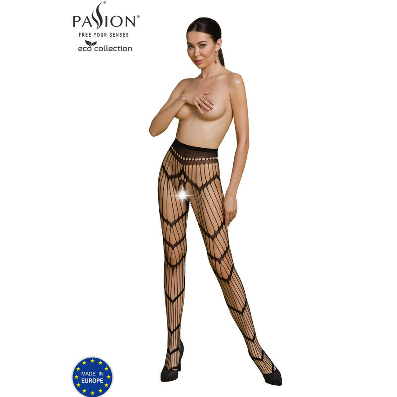 PASSION - COLLEZIONE ECO BODYSTOCKING ECO S006 BIANCO