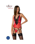 PASSION - CORSETTO PEONIA LINEA EROTICA ROSSO L/XL