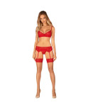 OBSESSIVE - INGRIDIA SET TRE PEZZI ROSSO XL/XXL