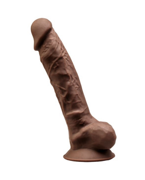 SILEXD - MODELLO 1 PENE REALISTICO PREMIUM SILEXPAN SILICONE MARRONE 23 CM