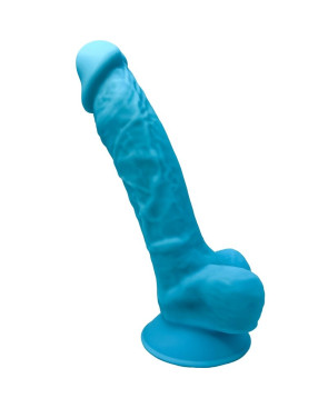 SILEXD - MODELLO 1 PENE REALISTICO PREMIUM SILEXPAN SILICONE BLU 17.5 CM