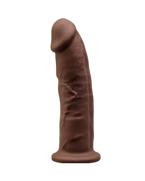 SILEXD - MODELLO 2 PENE REALISTICO PREMIUM SILEXPAN SILICONE MARRONE 23 CM