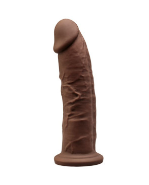 SILEXD - MODELLO 2 PENE REALISTICO PREMIUM SILEXPAN SILICONE MARRONE 19 CM