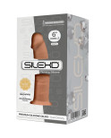 SILEXD - MODELLO 2 PENE REALISTICO PREMIUM SILEXPAN SILICONE CARAMEL 15 CM