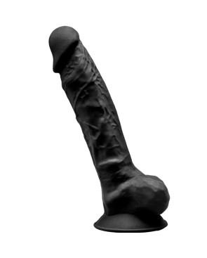 SILEXD - MODELLO 1 PENE REALISTICO PREMIUM SILEXPAN SILICONE NERO 20 CM