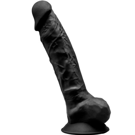 SILEXD - MODELLO 1 PENE REALISTICO PREMIUM SILEXPAN SILICONE NERO 20 CM