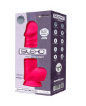 SILEXD - MODELLO 1 VIBRATORE PENE REALISTICO IN SILICONE PREMIUM SILEXPAN FUCSIA 21.5 CM