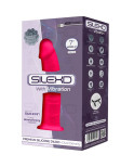 SILEXD - MODELLO 1 VIBRATORE PENE REALISTICO IN SILICONE PREMIUM SILEXPAN FUCSIA 17.5 CM