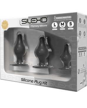 SILEXD - KIT TAPPO ANALE PREMIUM SILEXPAN SILICONE TERMOREATTIVO MISURA S/M/L