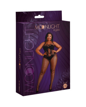 MOONLIGHT - BODYSTOCKING MODELLO 4 NERO TAGLIA FORTE