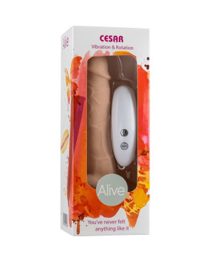 ALIVE - VIBRATORE E ROTATORE REALISTICO DEL PENE CESAR 17,5 CM