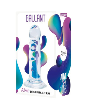 ALIVE - PENE REALISTICO GALLANT TRASPARENTE 14 CM