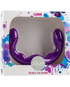 ALIVE - LUNA DILDO DOPPIA PENETRAZIONE VIOLA IN SILICONE 25 CM