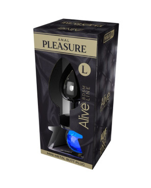 ALIVE - PIACERE ANALE MINI PLUG METAL BLU TAGLIA L