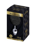 ALIVE - PLUG PIACERE ANALE METALLO LISCIO FLUFFY NERO TAGLIA M