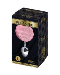 ALIVE - PLUG PIACERE ANALE METALLO LISCIO ROSA FLUFFY TAGLIA S