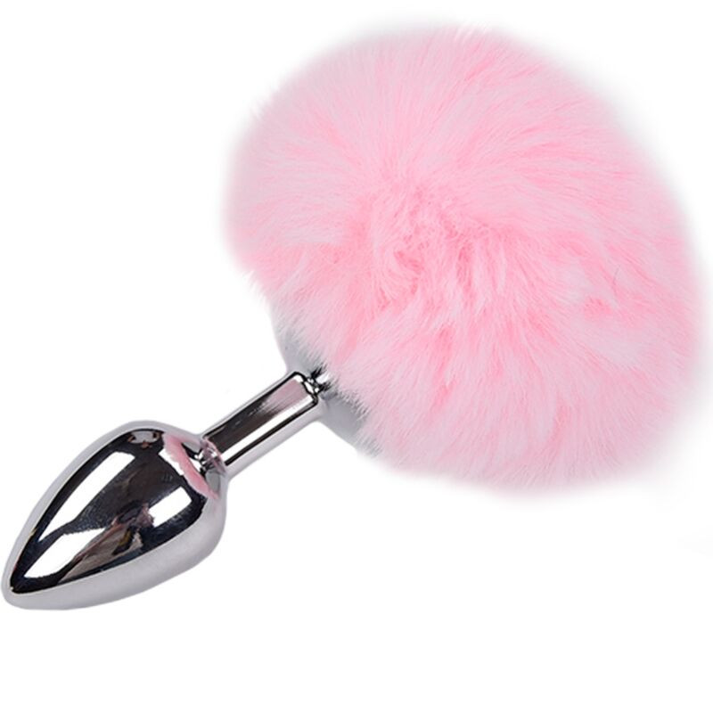 ALIVE - PLUG PIACERE ANALE METALLO LISCIO ROSA FLUFFY TAGLIA M