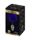 ALIVE - PLUG PIACERE ANALE SPIRALE METALLO FLUFFY VIOLA SCURO TAGLIA M