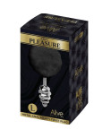 ALIVE - PLUG PIACERE ANALE SPIRALE METALLO FLUFFY NERO TAGLIA L